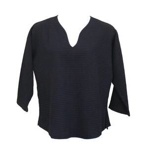 NEW ATHENA women's mirage cotton gauze top in black